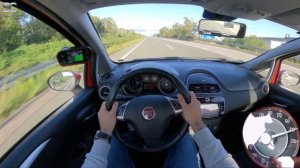 2013 Fiat Punto Turbo Sport 16V MultiAir Type 199 [1.4 | 133HP] - POV Autobahn Top Speed Drive