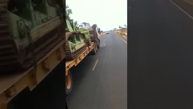 Garissa highway Kenya bus over taking lorry