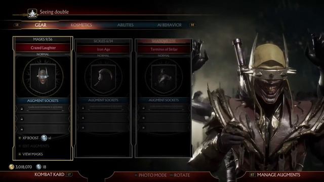 How to equip the Batman Who Laughs Skin for Noob Saibot in Mortal Kombat 11