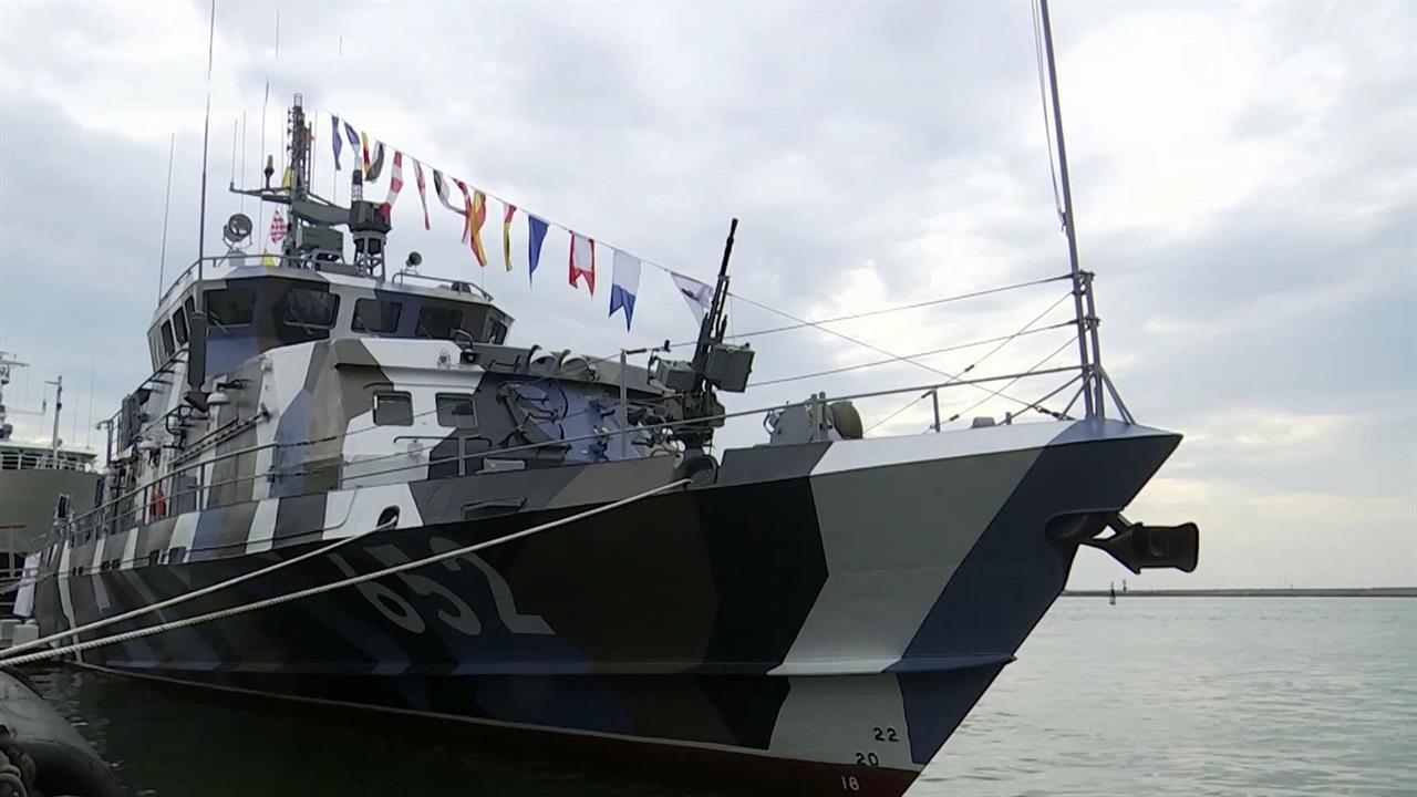 На главной базе Балтийского флота торжественно встретили новый противодиверсионный катер