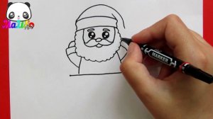 Как нарисовать ДЕДА МОРОЗА / Рисуем Санта Клауса на дымоходе / Новогодние рисунки