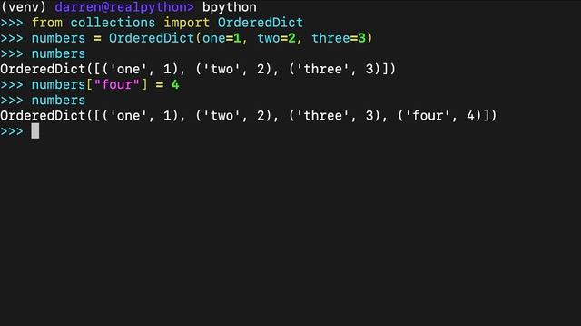 Unique Features of Python's OrderedDict