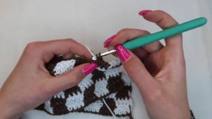 вязаный шопер *как в пинтересте* | сумка в клетку