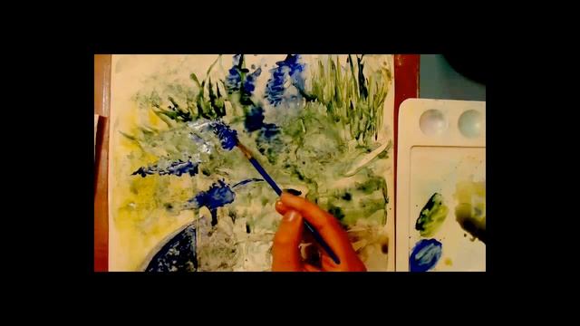 Как нарисовать цветы в смешанной технике на глянценой бумаге смотреть онлайн