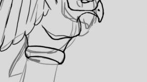 Скетч булавы в виде орла