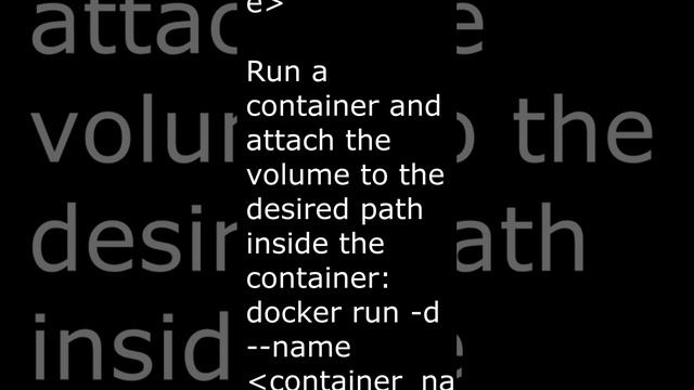 #Kubernetes Interview Question 29 | You need to create a Docker volume and attach it to a container