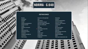 REGLAMENTO NACIONAL DE EDIFICACIONES - Norma G 0.40 (parte 4-5) - Audio