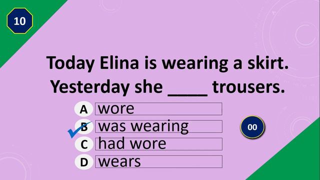 Past Continuous Tense Quiz | English Grammar Quiz and answers смотреть онлайн