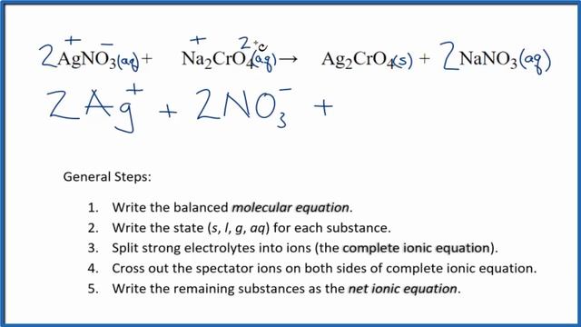 How to Write the Net Ionic Equation for AgNO3 + Na2CrO4 = Ag2CrO4 + NaNO3 смотреть онлайн