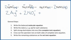 How to Write the Net Ionic Equation for AgNO3 + Na2CrO4 = Ag2CrO4 + NaNO3