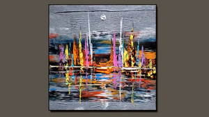 Простая демонстрация абстрактного рисования с помощью резинового валика #31