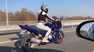 Мотодевушка,девушка на литровом мотоцикле,ямаха,fazer 1000