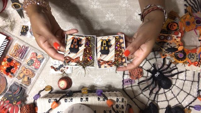 2. Cute Mini Happy Halloween Notecards - Halloween Craft Series 2017