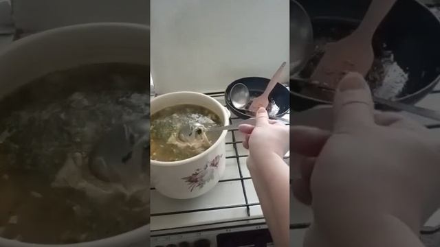 Очень вкусный суп с курицей и грибами. Delicious soup with chicken and mushrooms.