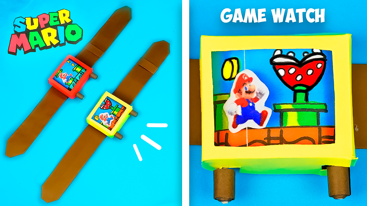 Игровые Часы из Бумаги – Супер Марио. Как сделать Super Mario игру из бумаги Diy paper watch