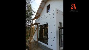 Мокрый фасад на каркасном доме обшитом ОСБ
