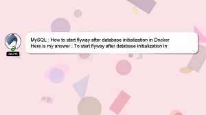 MySQL : How to start flyway after database initialization in Docker