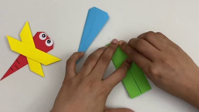Делаем стрекоз из бумаги своими руками! ОРИГАМИ, Поделки из бумаги \\ Origami Craft