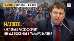 Матвеев: Как только русских станет меньше половины, страна развалится