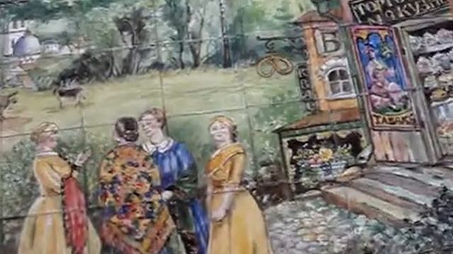 Фартук для кухни " Русская провинция "по мотивам работ В.М. Кустодиева. Автор Даминова Флера смотреть онлайн