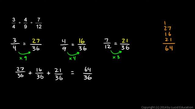 Prealgebra 4.1o - Adding and Subtracting Fractions - Examples смотреть онлайн