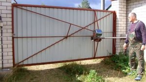 Интересная идея для ворот, своими руками, из китайского тельфера