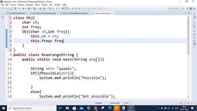 String Modification | Rearrange characters in a string such that no two adjacent are same | Part-2