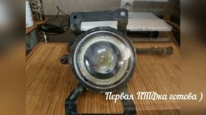 Установка линз с "angel eyes" в корпус ПТФ на HYUNDAI TUCSON