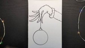 Drawing a Christmas tree ball in the Grinch's hand/ Новогодний рисунок 2021 Гринч держит елочный ша