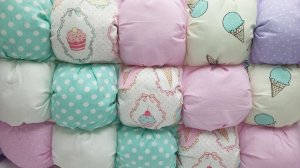 Как сшить бортики бомбон своими руками | How to make a Bubble Puff Quilt English subtitles