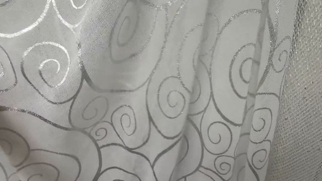 Новинка! Тюль с металлическим рисунком