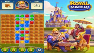 Royal Match 3 в Ряд помогаем Королю Восстанавливать и Украшать замок (уровни 1-10)