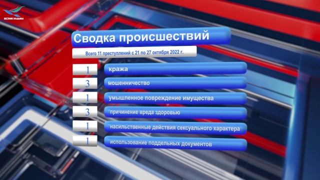 Сводка происшествий с 21 по 27 октября 2022 года