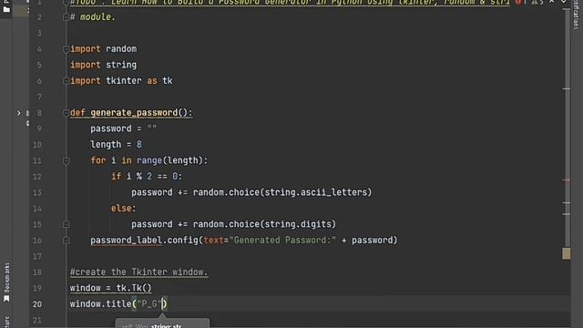 Learn How to Build a Password Generator in Python using tkinter random string library