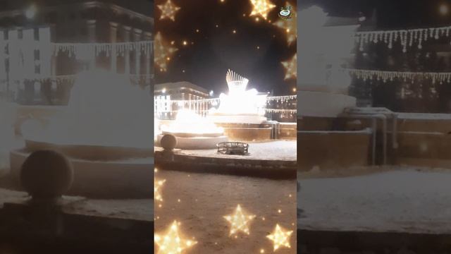 ⛲Зимний фонтан в Новосибирске #shorts #short