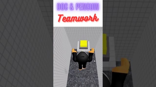 Командная Работа Пингвина и Собаки!! #roblox #роблокс