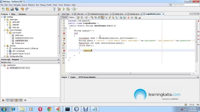 Developing Web Application in Netbeans Part-3