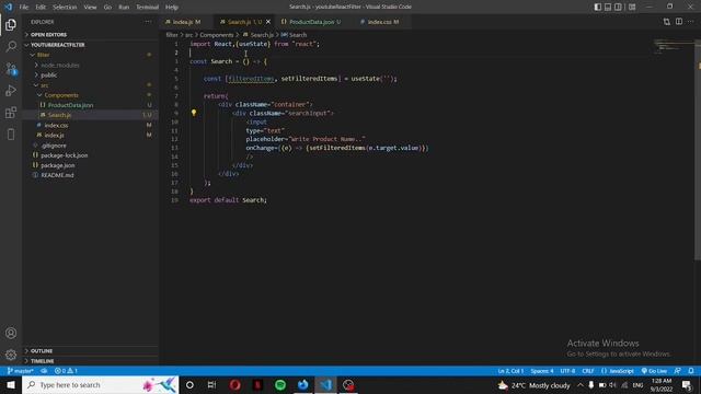 How to Build a Search Filter in React JS | React JS Tutorials
