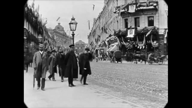 Кинохроника. Май 1896-Тверская улица в Москве. May 1896 - Tverskaya Street in Moscow.