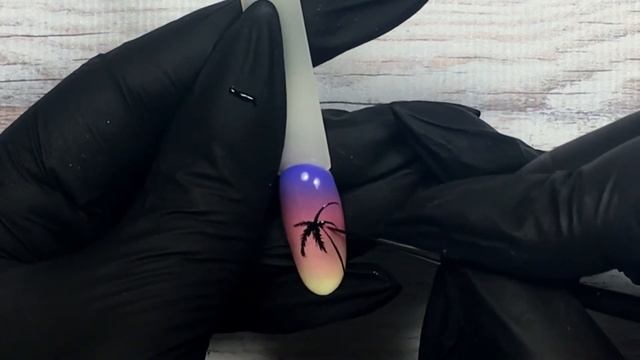 МК Рисуем пальму гель краской смотреть онлайн