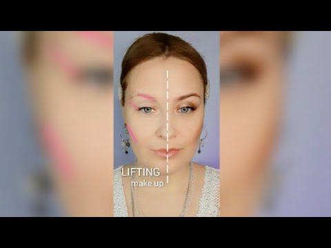 Мakeup Lift Face, Lifting Effect. Лифтинг Mакияж Лица #shorts #makeuptransformattion #makeuphacks