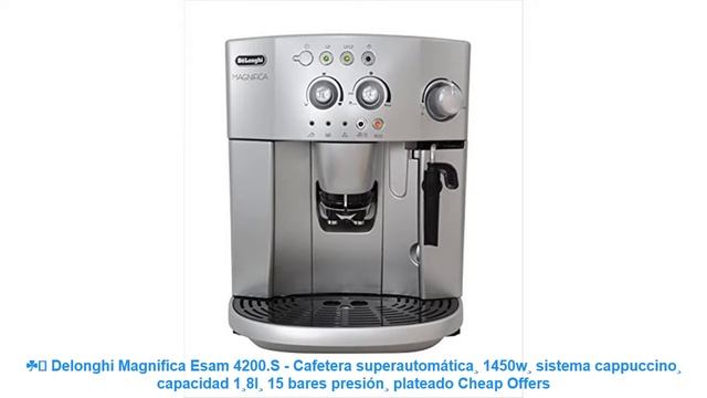 ☘️ Delonghi Magnifica Esam 4200.S - Cafetera superautomática¸ 1450w¸ sistema cappuccino¸ capacidad