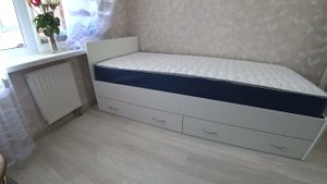 Кровать Виктория 90 с ящиками белая ТЭ 00001050 Наша мебель