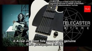How To Spot A Fake  JIM ROOT Fender Telecaster Guitar In Seconds @EricBlackmonGuitar