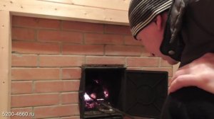Топка печи в каркасной бане