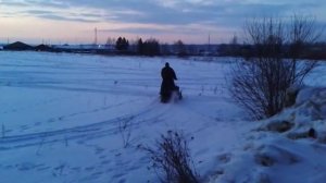 cамодельный снегоход с инжекторным двс от2110