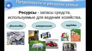 Семейное хозяйство. Обществознание 5 класс