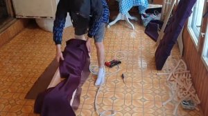 открывная банкетка в каретной стяжке своими руками, банкетка с ящиком  DIY