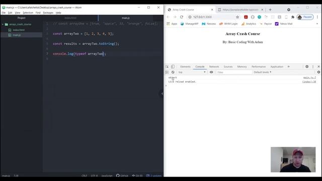 JavaScript Crash Course For Beginners | Arrays
