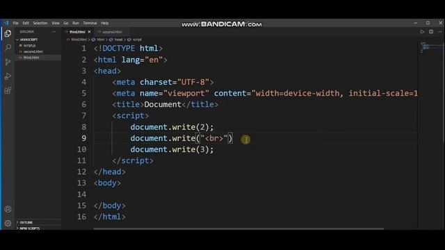 #3 Add html in javaScript || How to write html tag in javascript || Use line bracker in javascript